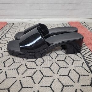 Urban Outfitters  UO Gina Platform Slide Sandals in Black, sz 10